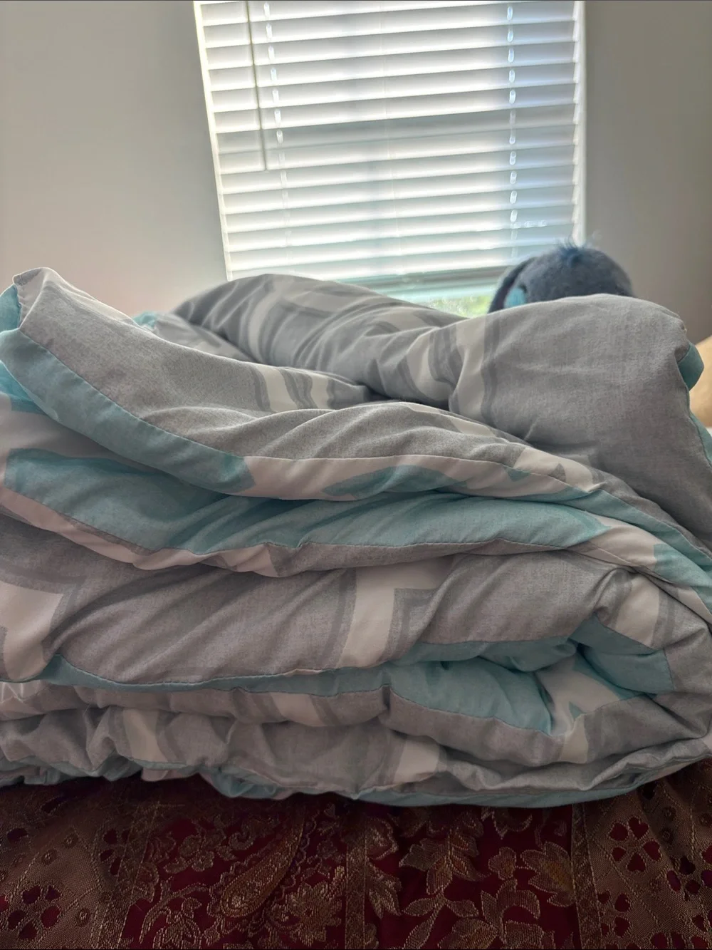 The Big One Aqua & Gray Full Comforter